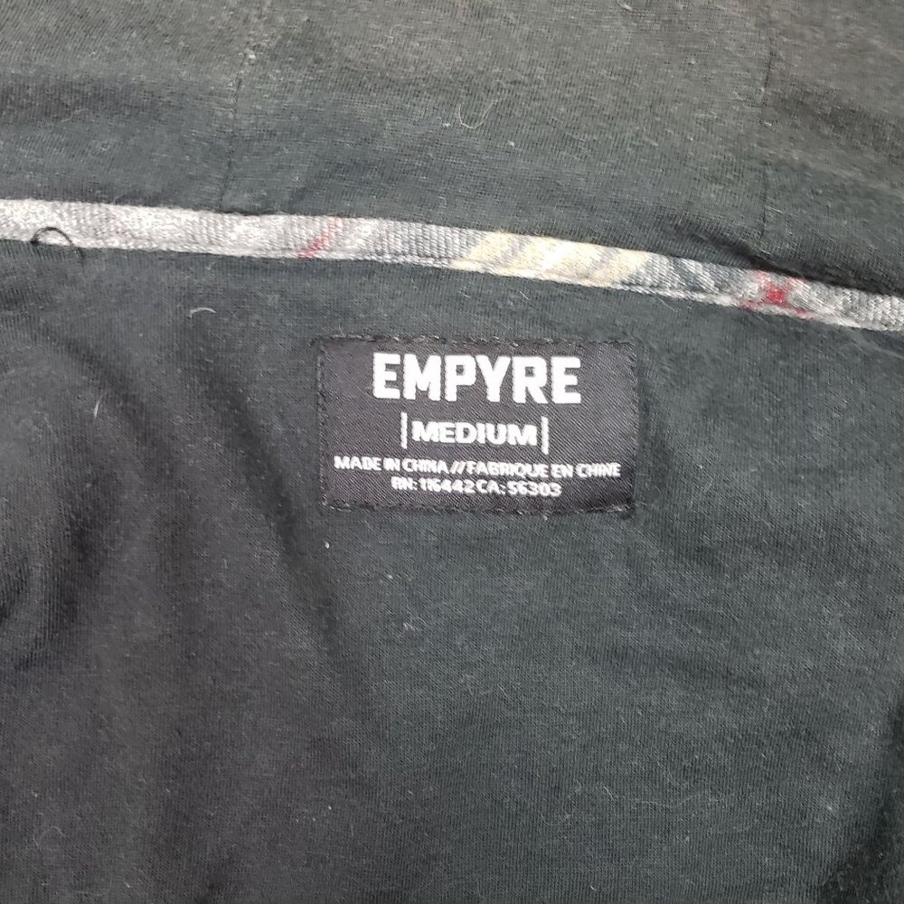 Empyre Men's Lined Flannel Full Zip Sherpa Hoodie Shacket Blue/Gray Plaid Sz M - Picture 4 of 6